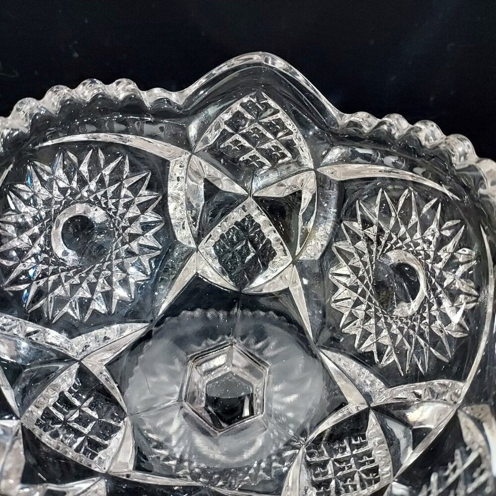 Early American Pressed Pattern Glass (EAPG)Pedestal/Compote Bowl 5" Tall Vintage - Picture 11 of 12